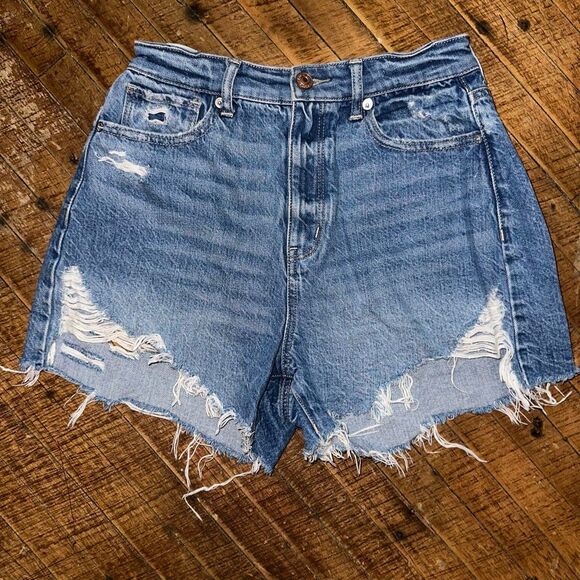 American Eagle highest rise distressed mom shorts - Picture 1 of 4